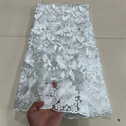 alalar | Luxury French Tulle Lace Fabric – 5 Yards African Wedding Embroidery Lace