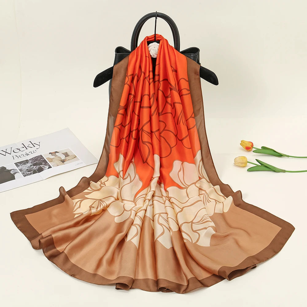 alalar-Women2024 New Satin Silk Shawl Hijab Headscarf