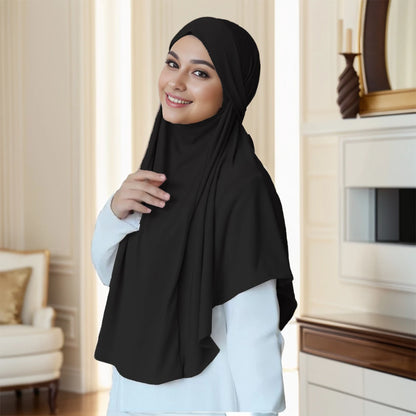 alalar-Large Plain Muslim Ethnic Scarf Women Hijab Islamic Muslim Hijab Malaysia Instant Turban Arabic Scarf Khimar Headwraps Headscarf