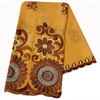 alalar | Oversized Cotton Embroidered Hijab Scarf – African Style & Modest Wrap