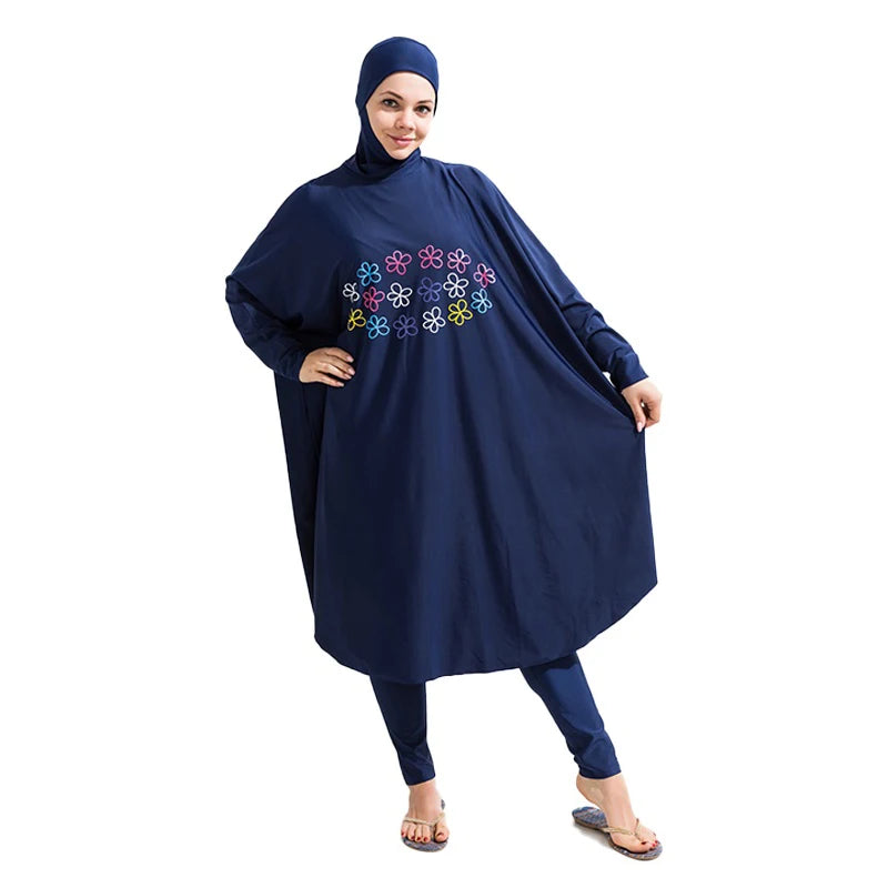 alalar | Plus-Size Modest Burkini Swimsuit – Long-Sleeve Full-Cover Swimwear with Hijab