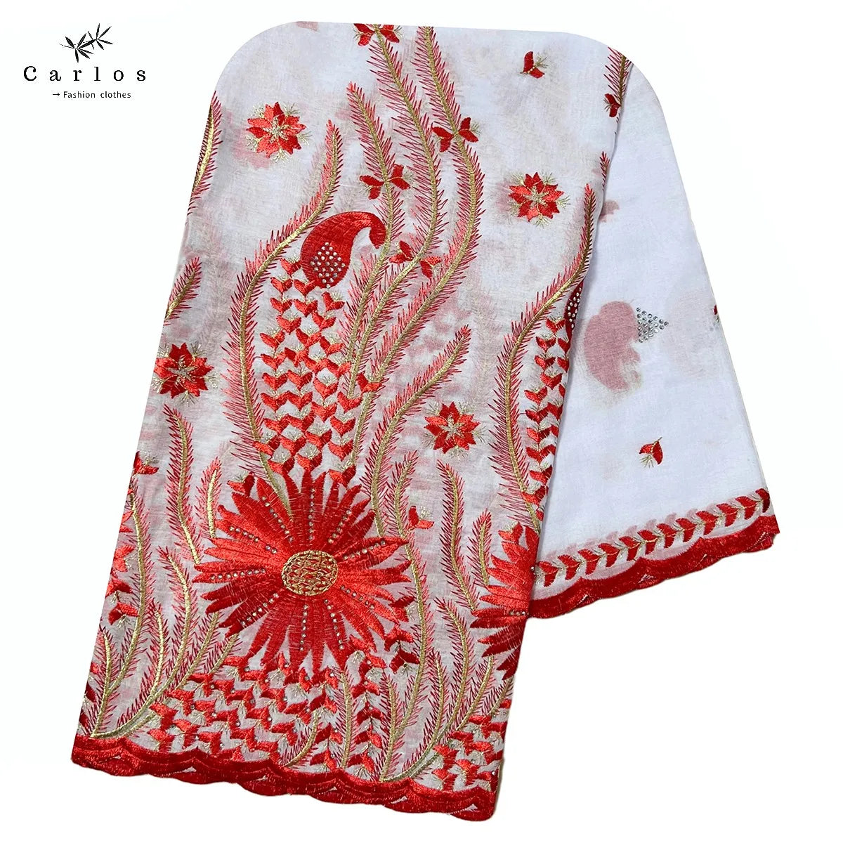 alalar- Turban Embroidery Soft Dubai Cotton Scarf-استيراد دبي