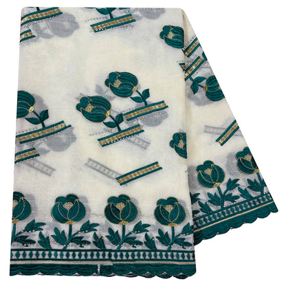 alalar | 100% Cotton Rayon Embroidered Scarf — Dubai Signature Style-اسيراد دبي