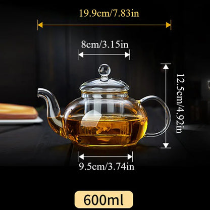 alalar- Heat-resistant Glass Tea Pot- مقاوم للحرارة قوري شاي زجاجي