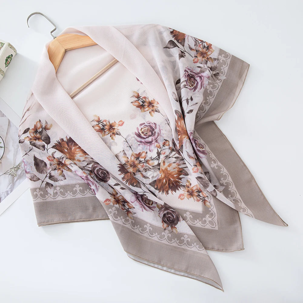 alalar-Scarf-Abaya Women Malaysia Tudung Bawal Flower Print Hijab New Design Headscarf