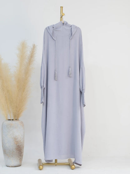 alalar | Hooded Ramadan Abaya Dress – Elegant Eid Jilbab Kaftan for Women