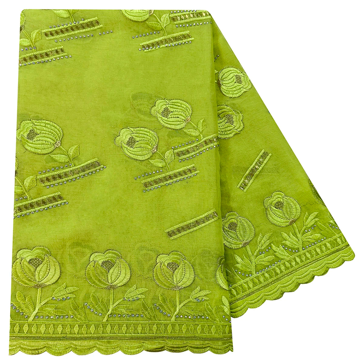 alalar | 100% Cotton Rayon Embroidered Scarf — Dubai Signature Style-اسيراد دبي