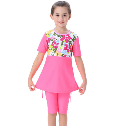 alalar | Girls’ Modest Two-Piece Swimwear – Conservative Sun-Protective Muslim Swimsuit