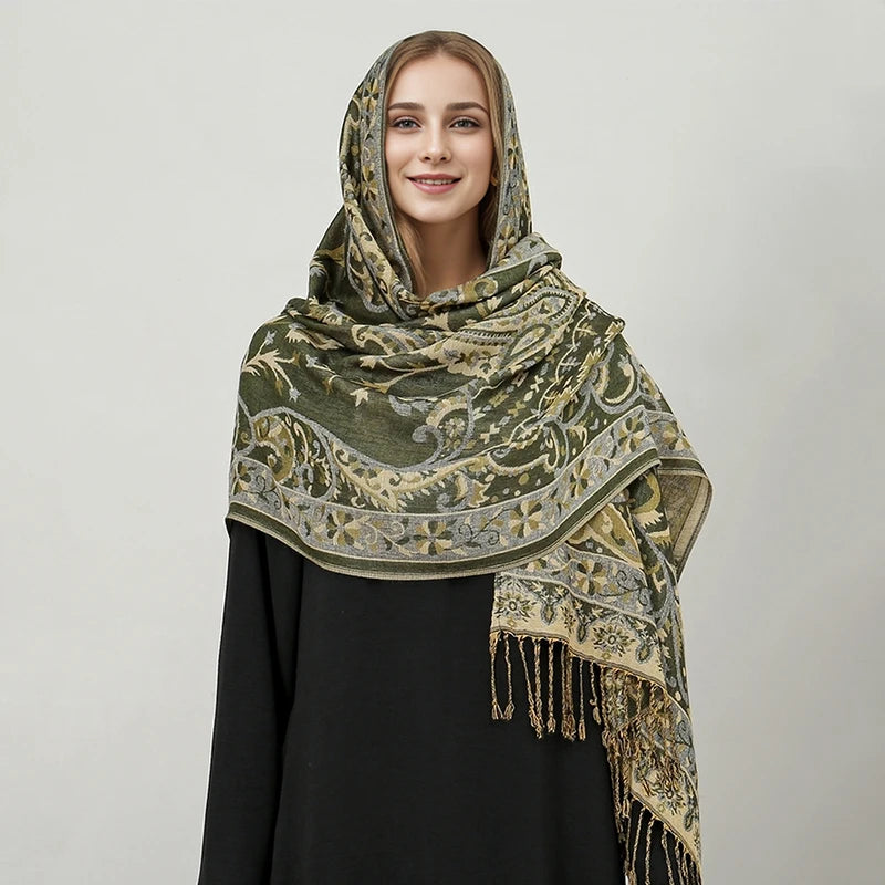 alalar | Bohemia Pashmina Hijab — Long Cashmere-Feel Shawl