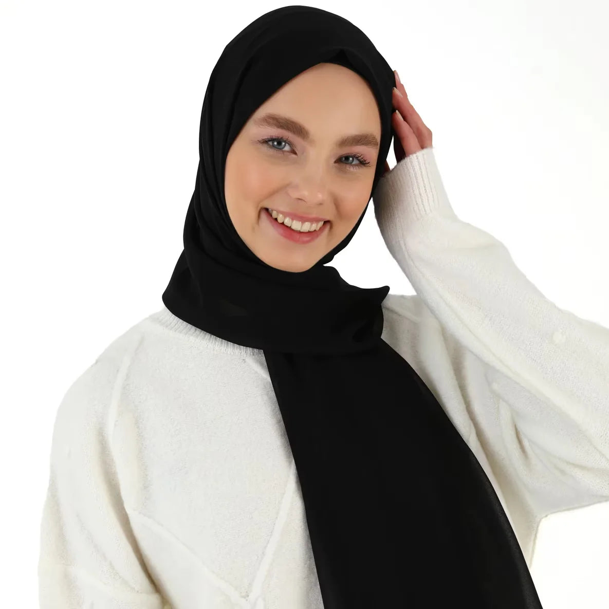 alalar | Premium Plain Chiffon Hijab – Malaysian Style Long Shawl