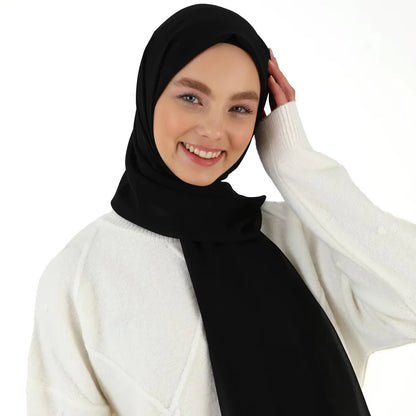 alalar | Premium Plain Chiffon Hijab – Malaysian Style Long Shawl