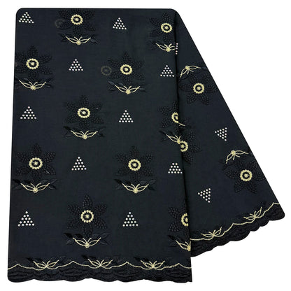 alalar | Embroidered Floral Sequin Cotton Hijab – Dubai-Style Scarf (2025)