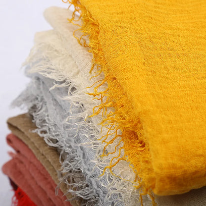 alalar-Big size  crinkle scarf for women soft cotton headscarf