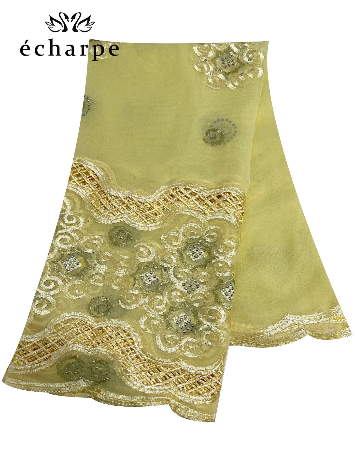 alalar | African Cotton Embroidered Hijab – Dubai-Style Ramadan Prayer Scarf