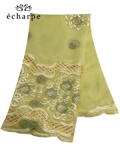 alalar | African Cotton Embroidered Hijab – Dubai-Style Ramadan Prayer Scarf