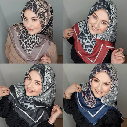 Printed Square Hijab Abaya Scarf -alalar