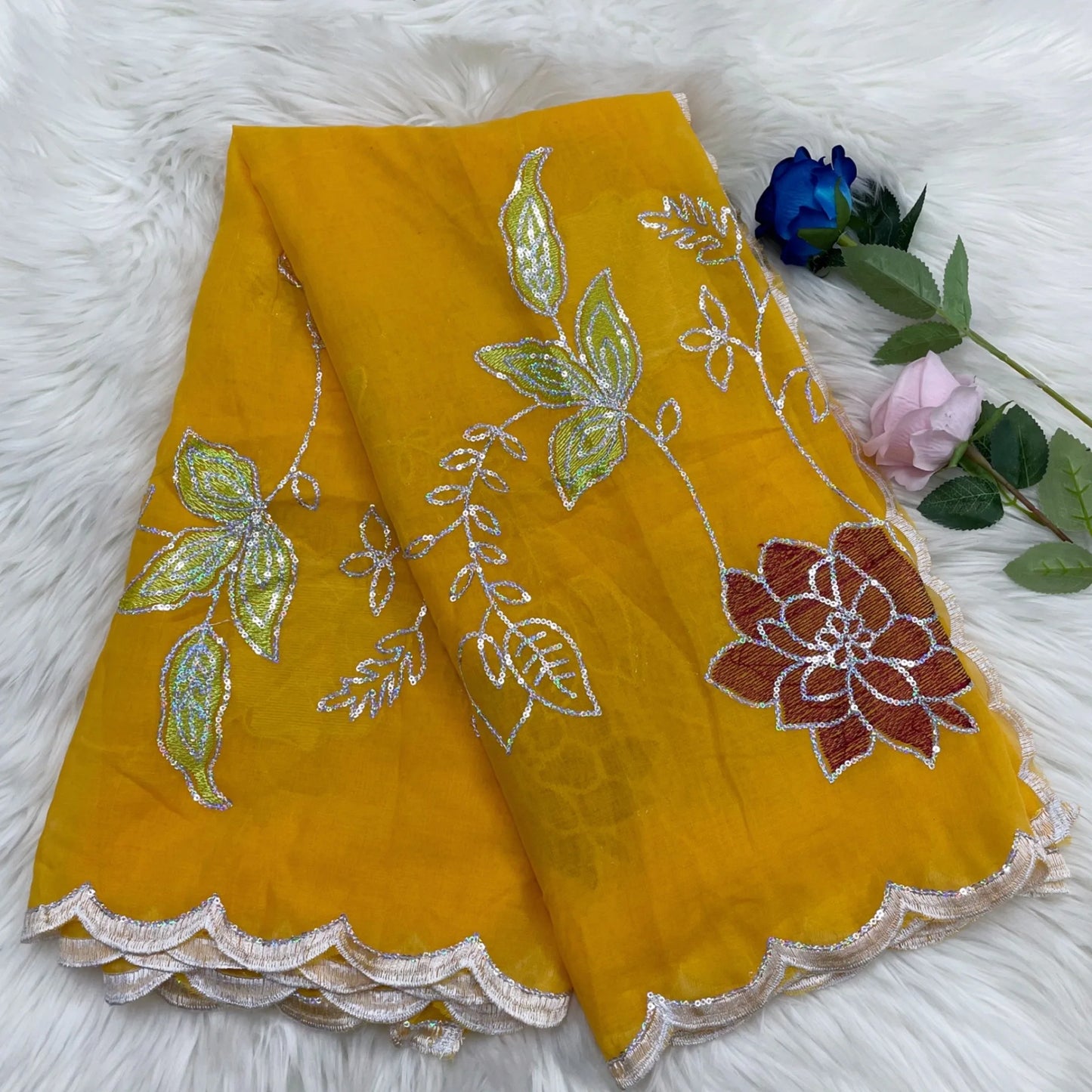 ALALAR | Embroidered Cotton Hijab Scarf – African Style Multicolor Muslim Headscarf Dubai Fashion