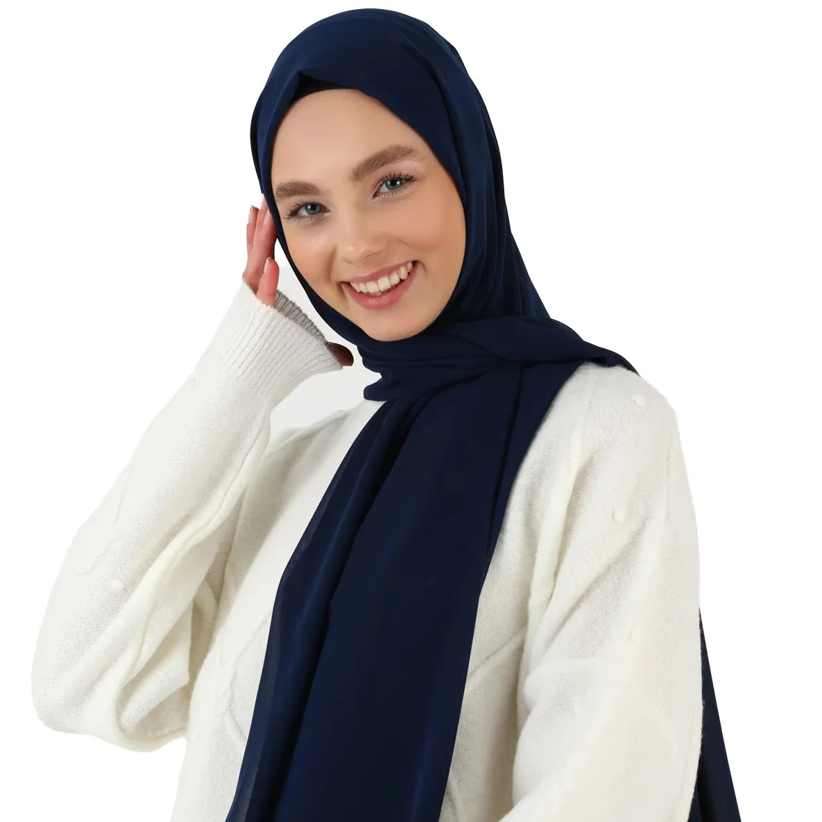 alalar | Premium Plain Chiffon Hijab – Malaysian Style Long Shawl