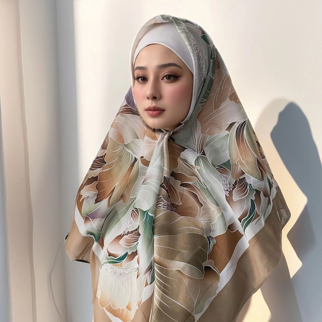 alalar-Scarf-Abaya Women Malaysia Tudung Bawal Flower Print Hijab New Design Headscarf