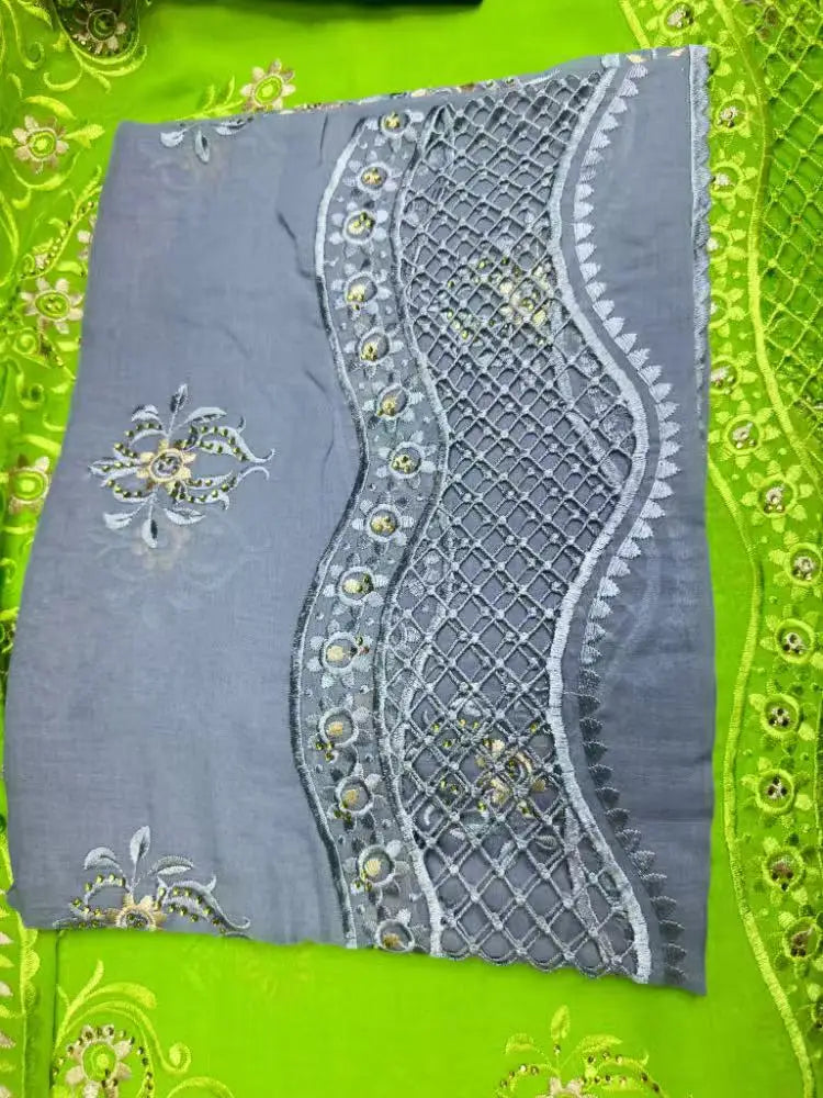 alalar | Luxury Embroidered Cotton Hijab Scarf – African & Dubai Style