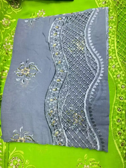 alalar | Luxury Embroidered Cotton Hijab Scarf – African & Dubai Style