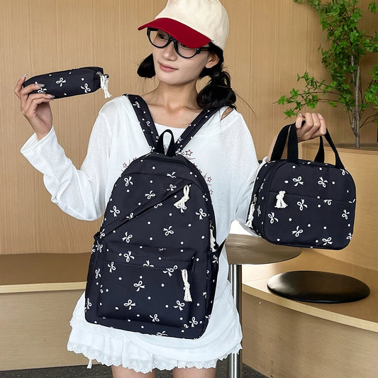 alalar- School Backpack  Comfort and Multi-Pocket Book Bags with Lunch Box and Pencil Case
