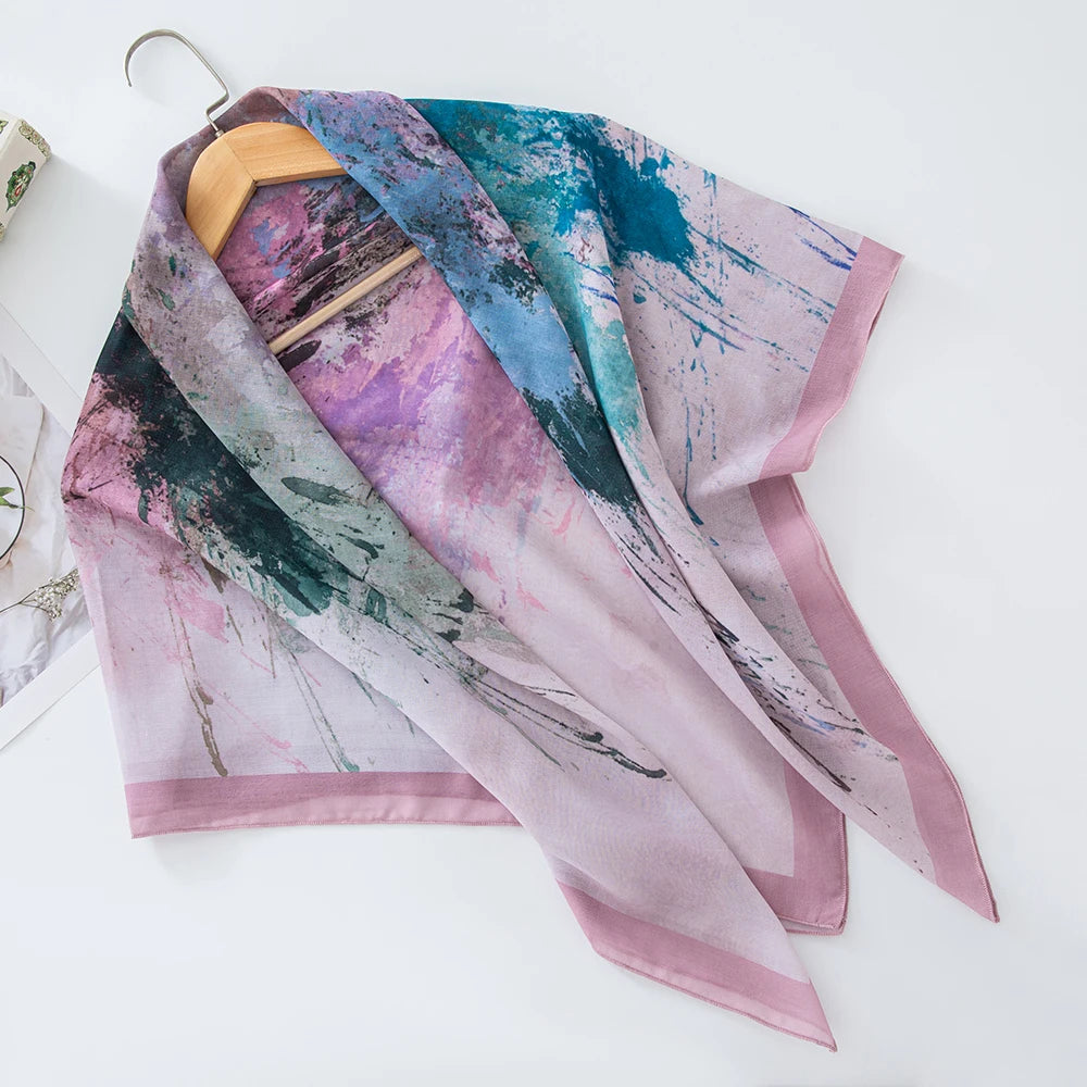 alalar-Scarf-Abaya Women Malaysia Tudung Bawal Flower Print Hijab New Design Headscarf