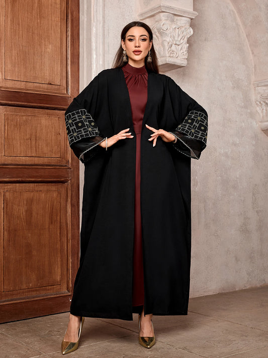 alalar-Scarf-Abaya Muslim women Arabic Dubai Abaya Embroidery Long Dress Kaftan Modest Robe Femme Islam African Solid Soft Maxi Dresses Clothing ﻿
