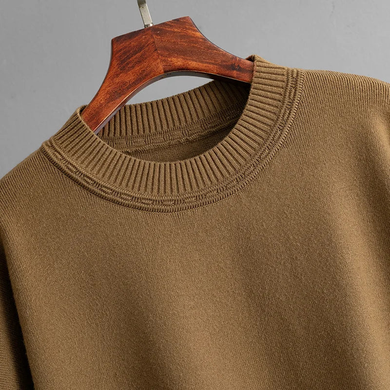 alalar | Knit Sweater & High-Waist Pants Set – O-Neck Long Sleeve Winter Outfit