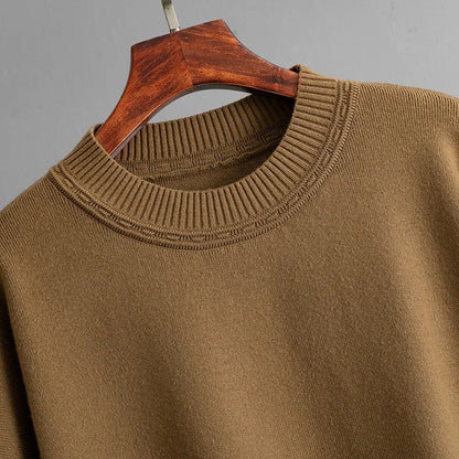 alalar | Knit Sweater & High-Waist Pants Set – O-Neck Long Sleeve Winter Outfit