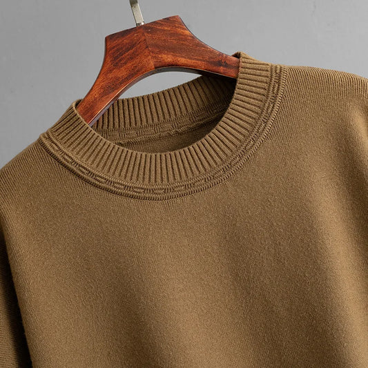 alalar | Knit Sweater & High-Waist Pants Set – O-Neck Long Sleeve Winter Outfit