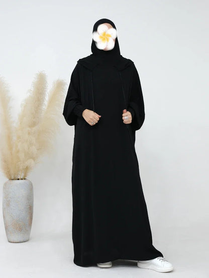 alalar | Hooded Ramadan Abaya Dress – Elegant Eid Jilbab Kaftan for Women