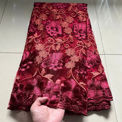alalar | Luxury French Tulle Lace Fabric – 5 Yards African Wedding Embroidery Lace