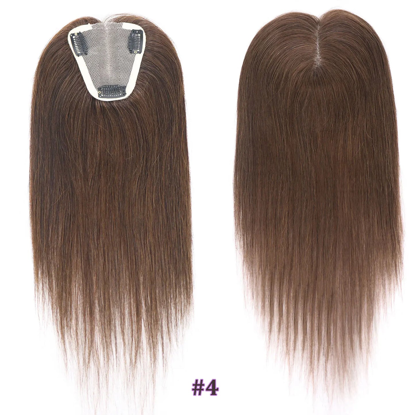 alalar-HairCare-14Inch Blonde Highlight European Human Hair Toppers Hair Pieces For Women Swiss Lace Clips In Toppers Extension For Woman Toupee