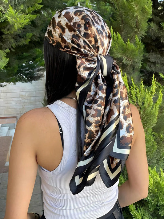 alalar-Women Scarf Women 70*70Cm Silk Feel Square Hair Wrapping