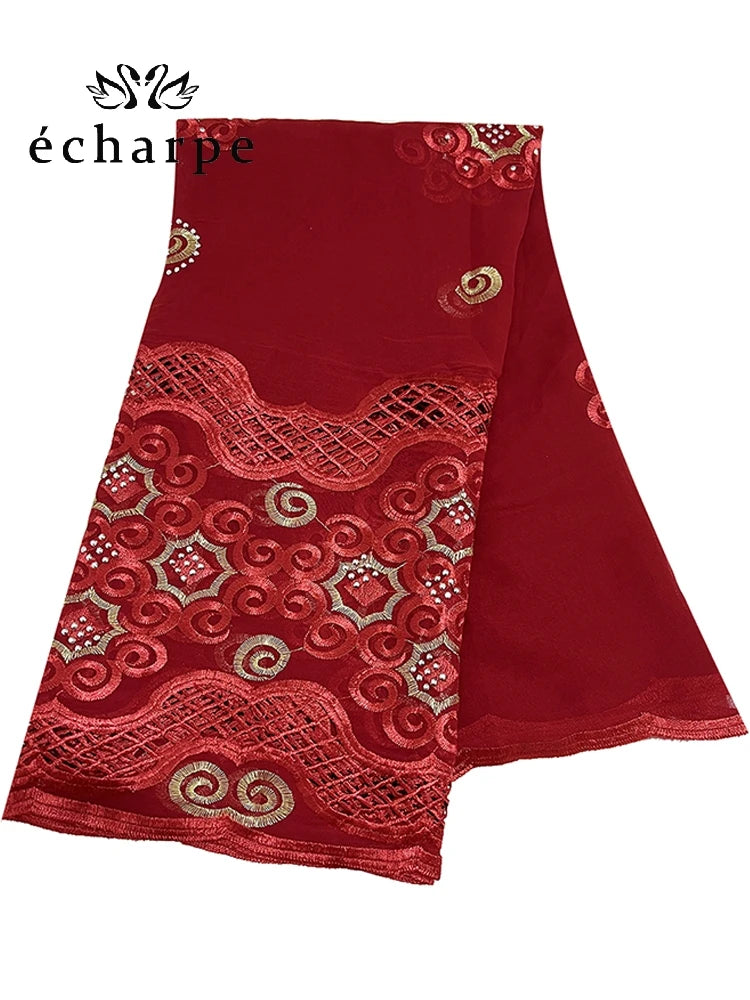 alalar | African Cotton Embroidered Hijab – Dubai-Style Ramadan Prayer Scarf