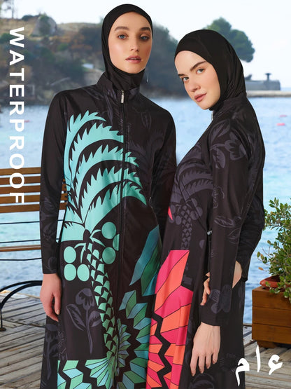 alalar | 3-Piece Long Burkini Swimsuit – Full-Coverage Modest Swimwear with Hijab