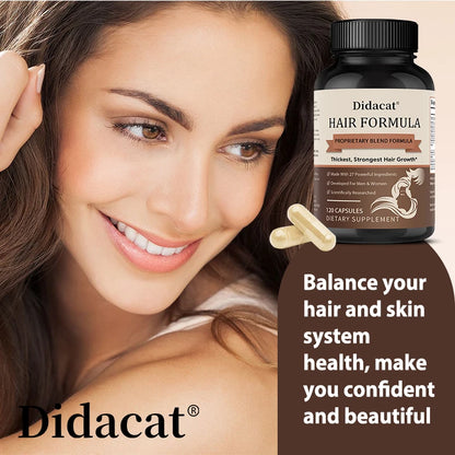 Promote Healthy Nails, Hair and Skin To Support The Growth-تعمل الكبسولات على تعزيز صحة الأظافر والشعر والبشرة لدعم نمو الشعر الأكثر كثافة وقوة