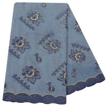 alalar| Embroidered Cotton Hijab Scarf – African Style Muslim Headscarf Dubai Modest Fashion