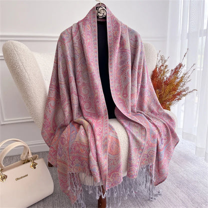 alalar- Women Cashmere Winter Scarves Muslim Ladies