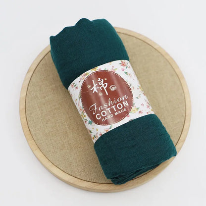 alalar-Big size  crinkle scarf for women soft cotton headscarf