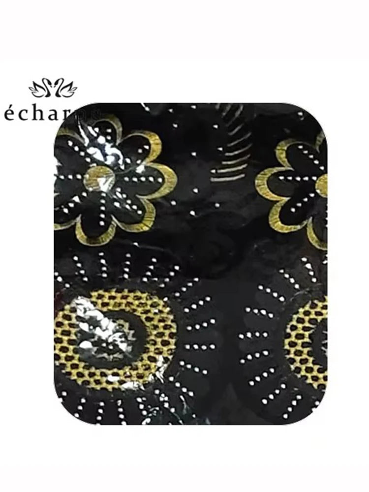 alalar | African Cotton Embroidered Hijab Scarf – Hollow Design Oversized Shawl (210 × 110 cm)