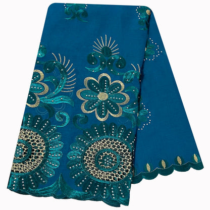 alalar | Oversized Cotton Embroidered Hijab Scarf – African Style & Modest Wrap