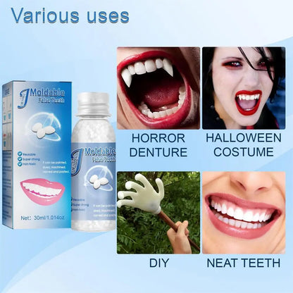 alalar-Health-Beauty 10/30ML Resin Tooth Repair Glue Shapeable Teeth Gaps Filling يمكن استخدامه لإصلاح الأسنان المكسورة مؤقتًا وملء الفجوات وإصلاح التسوسات للحفاظ على مظهر أسنانك أنيقًا وجميلًا.