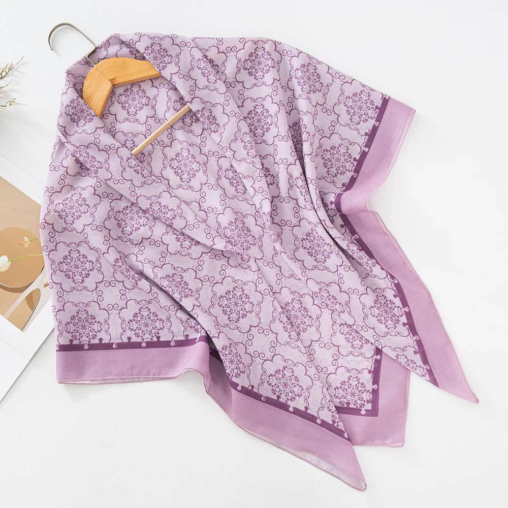 alalar-Scarf-Abaya Women Malaysia Tudung Bawal Flower Print Hijab New Design Headscarf