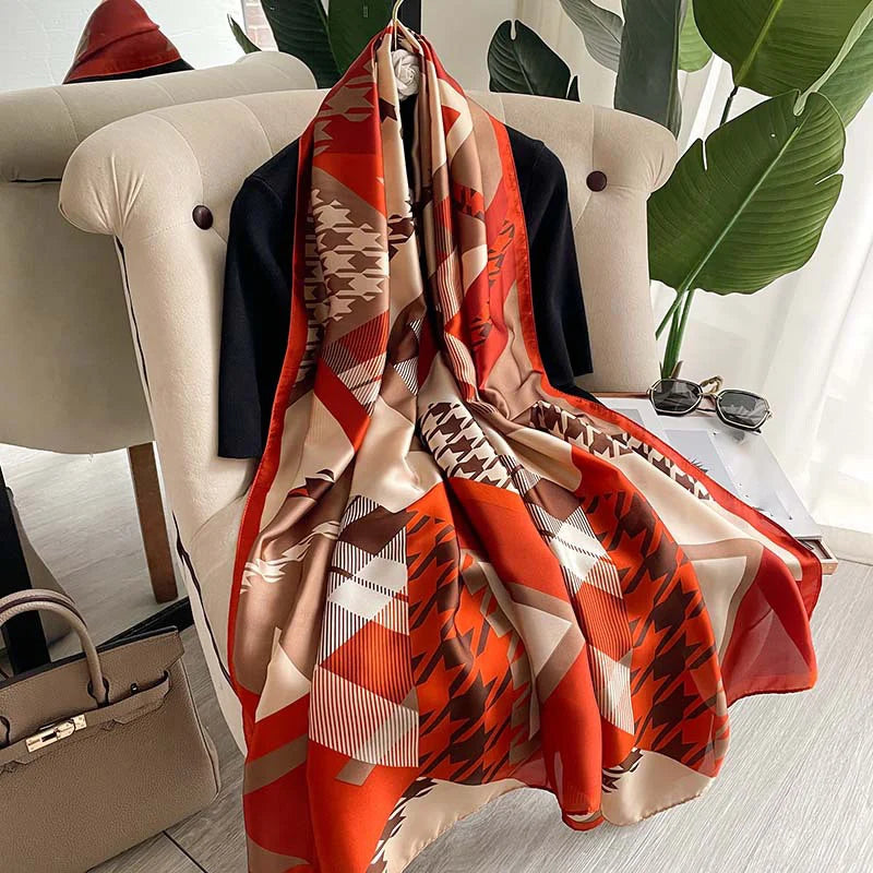 alalar-Women2024 New Satin Silk Shawl Hijab Headscarf