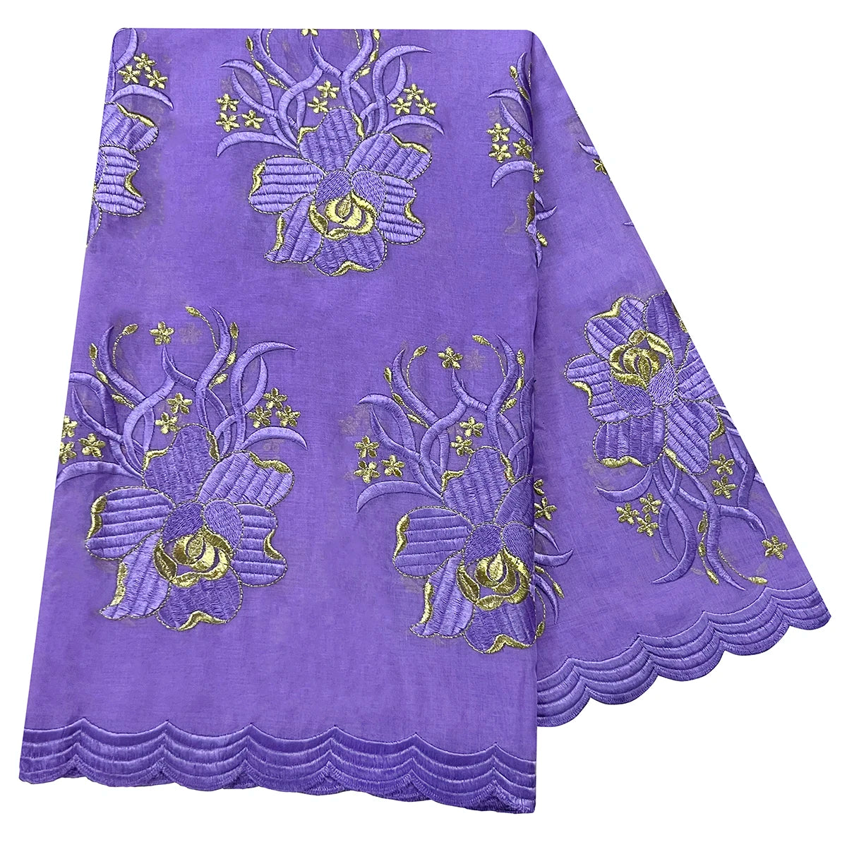 alalar | Premium Embroidered Cotton Hijab – African & Dubai Style Scarf
