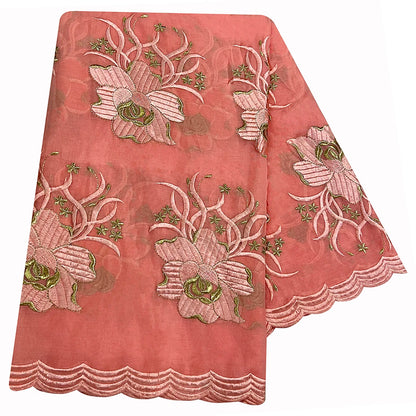 alalar | Premium Embroidered Cotton Hijab – African & Dubai Style Scarf