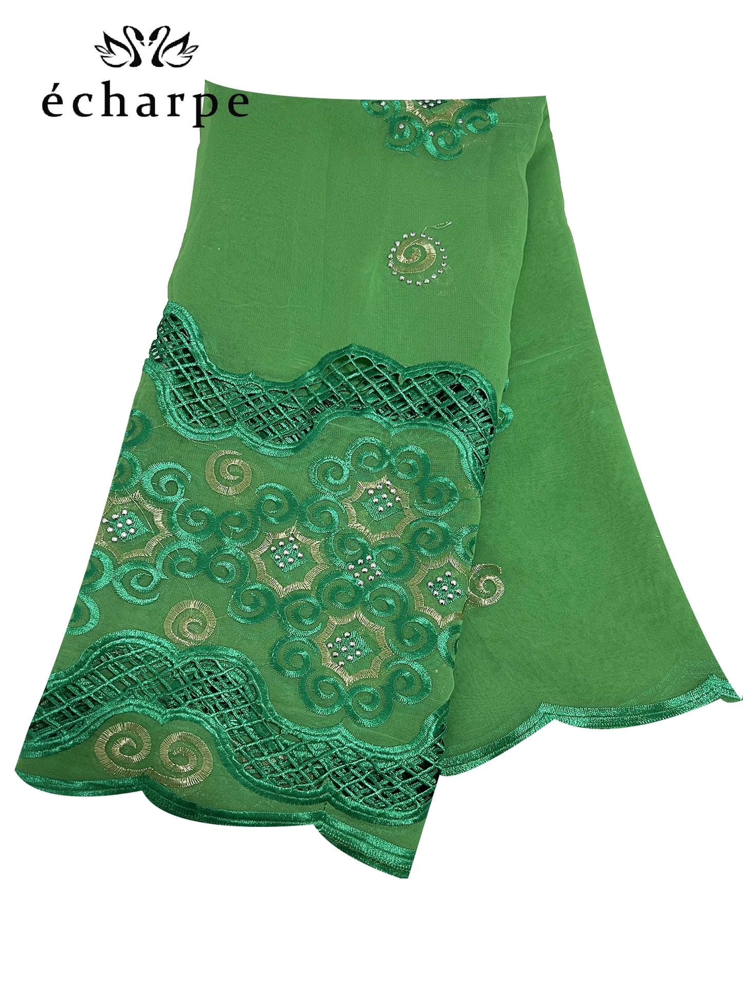 alalar | African Cotton Embroidered Hijab – Dubai-Style Ramadan Prayer Scarf