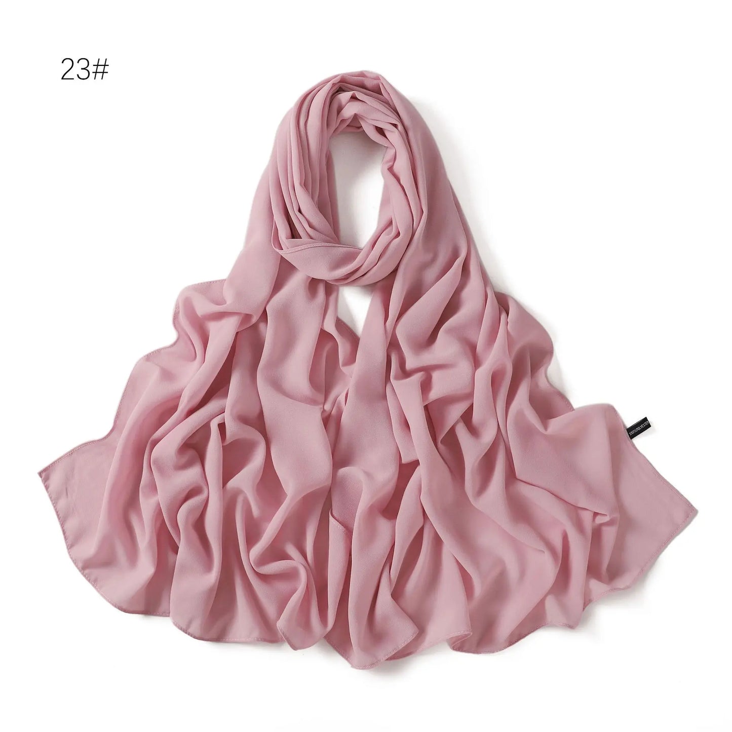 alalar | Solid Color Chiffon Hijab Shawl – 36 Colors, Lightweight Long Wrap (70×180cm)